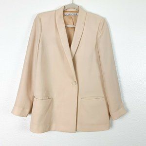 & Other Stories 6 Cream Shawl Collar One Blazer